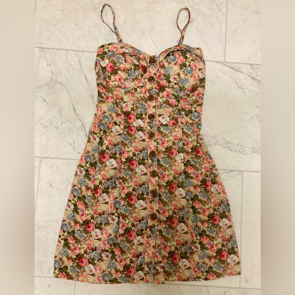 Poetry Floral Button-Up Dress